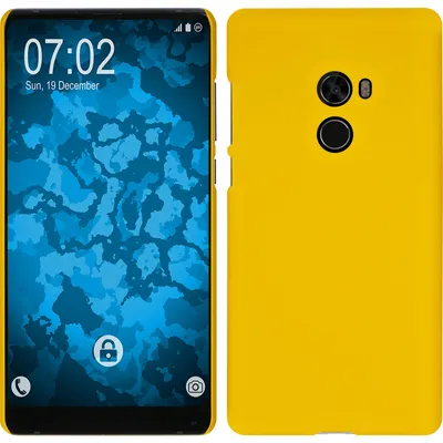 Produktbild von PhoneNatic Case kompatibel mit Xiaomi Mi Mix 2 - Hülle gelb gummiert Hard-case Cover