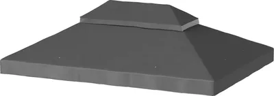 Image de Outsuuny Toit de Rechange pour Gazebo 3 x 4 m Toit de Tonnelle étanche Double Toit Couverture de Remplacement pour Tonnelle de Jardin Pièces de Rechange en Tissu Oxford 370 g/m² Gris foncé
