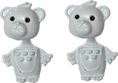 Produktbild von 3D Fuchs Fox Eule Bär Ohrstecker Ohrringe Bär Weiß