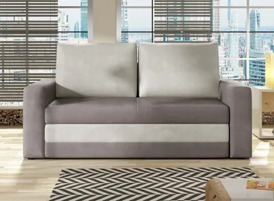 Produktbild von Sofa Schlafsofa WAVE 160x90x90cm grau hellgrau mit Schlaffunktion