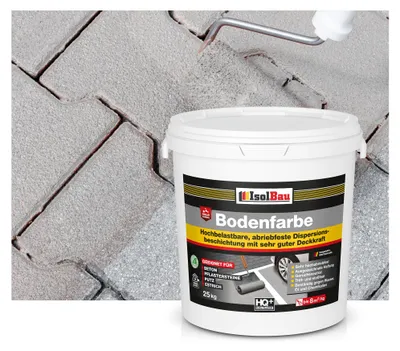 Produktbild von Isolbau Bodenfarbe Steingrau 25 kg Betonfarbe Bodenbeschichtung wasserfest