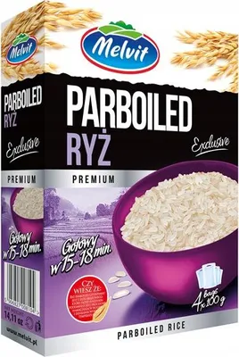 Obrázok produktu pre Ryż parboiled Melvit 4 x 100 g