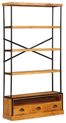 Image de vidaXL Bibliothèque à 5 étagères, couleur naturelle, 100 x 30 x 180 cm