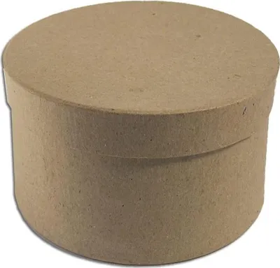 Runde Kartonbox 10 x 5 cm, Bastelbox, unverziert, zum Dekorieren