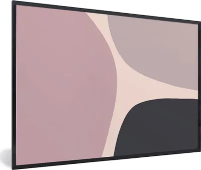 Produktbild von MuchoWow® Gerahmtes Poster Pastell - Gestaltung - Minimalismus 60x40 cm - Poster mit Schwarzem Bilderrahmen Wandposter Rahmen Foto Bilder - Printing - Wanddeko Schlafzimmer