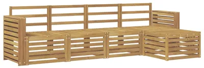 Obrázek produktu pro Sada venkovních křesel a pohovek, 5 kusů, bílá barva, rozměry 257 x 122,5 x 73 cm