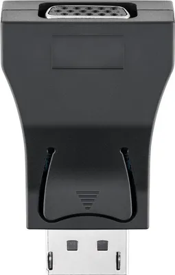 Immagine prodotto di Goobay 63489 Adattatore DisplayPort/VGA 1.1, placcato oro, nero - DisplayPort maschio > VGA femmina (15 pin)