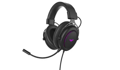 Produktbild von PREYON Storm Fly Kopfhörer Spielekopfhörer Gaming-Kopfhörer - 20 Hz – 20 kHz - USB und Mini Jack 3,5 mm - RGB Beleuchtung - Dedizierte Software - Surround-Sound 7.1 Stereo - Abnehmbares Mikrofon