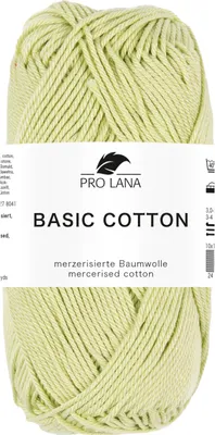 Produktbild von Pro Lana BASIC Baumwolle Baumwollgarn 50 g ideal für Kleidung, Spielzeug & Accessoires 125 m Farbe 271 - kiwigrün