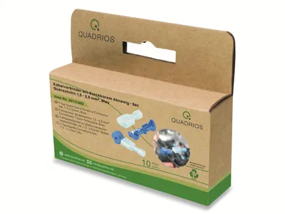 Image de QUADRIOS 2011C402, Connecteur de câble avec dérivation enfichable, 0.5-1.0 mm², bleu, 20 pièces