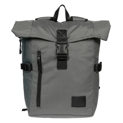 Produktbild von Großer Herren Damen Rucksack Kurierrucksack Laptop Tablet Fach Schule Uni Arbeit Grau