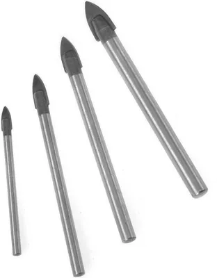 Obrázek produktu pro Sada 4 vrtáků do skla, dlaždic a zrcadel (3, 5, 6, 8 mm )