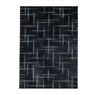Produktbild von Kurzflor Teppich Clara rechteckig, Farbe: Schwarz, Größe:120x170 cm