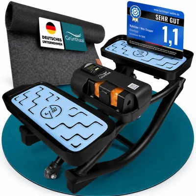 Produktbild von Grünthaal Mini Stepper [Alternative zum Hydraulik-Stepper] - Leiser Stepper für Zuhause (Gelenkschonend & kompakt) - Für Bauch, Beine, Po, Rücken