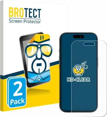 Produktbild von 2x Für Apple iPhone 17 Pro Schutzfolie BROTECT Displayschutz Display Schutz Folie Klar Transparent