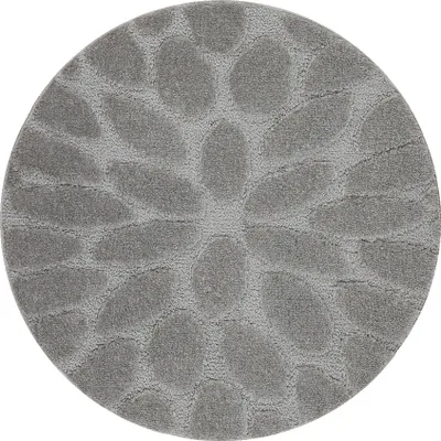 Produktbild von Badteppich SUPREME Kreis STONES, Steine, rutschfest, weich – grau Grau rund 100 cm