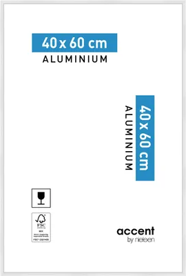 Produktbild von accent by nielsen Aluminium Bilderrahmen Accent, 40x60 cm, Weiß Glanz