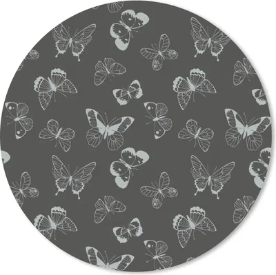 Produktbild von MuchoWow® Mauspad Mousepad Schmetterlinge - Retro - Design 40x40 cm - Mousepads - Maus Mat - Pad - Mausunterlage - Schreibtisch Accessoires