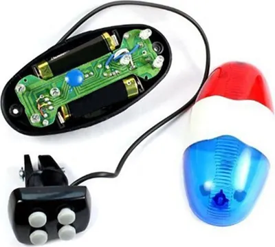 Produktbild von 6LED 4-Ton-Polizeisirene Light Electronic Cycling Fahrrad Fahrrad Bell Horn Alarm