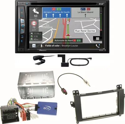 Produktbild von Pioneer AVIC-Z730DAB Navigation USB Einbauset für Mercedes A W169 B Klasse W245