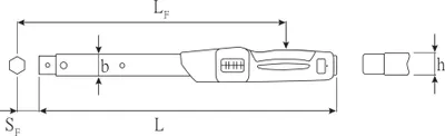 Immagine prodotto di Chiave dinamometrica Stahlwille serie MANOSKOP con supporto per utensile ad inserimento No.730N/5 FIX 10-50 N-m Wkz.Aufn.9x12mm
