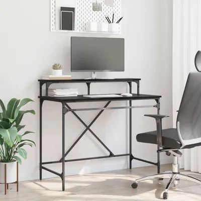 Productafbeelding van Maison Exclusive - Bureau, zwart, eikenlook, 100 x 50 x 90 cm