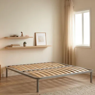 Produktbild von Doppelbettgestell Dperi, orthopädisches Untergestell aus Birkensperrholz mit 14 Lattenrosten, 100 %  Italy, 120 x 200 x 34 cm