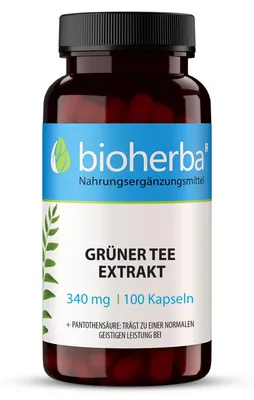 Produktbild von Bioherba Grüner Tee Extrakt 340 mg 100 Kapseln