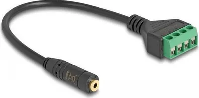 Image de DELOCK Klinkenbuchse 2,5mm 4Pin <Terminalblock Adapter 20cm