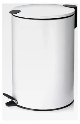Produktbild von Treteimer aus Metall, Weiß, 12 l