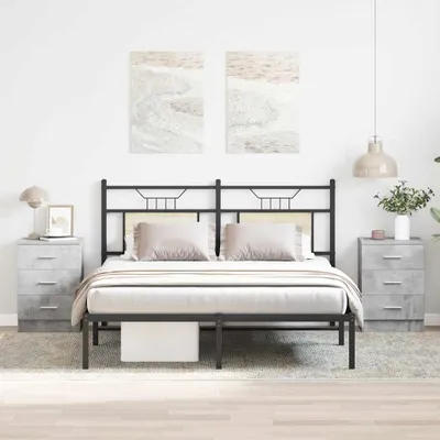 Obrázok produktu pre vidaXL Nočné stolíky 2 ks. Betónová sivá 38x35x56 cm odvodený drevený výrobok