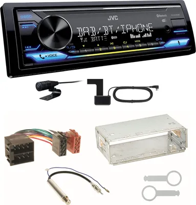 Produktbild von JVC KD-X472DBT Digitalradio FLAC Einbauset für Golf 4 Passat 3B Polo 6N 9N Lupo