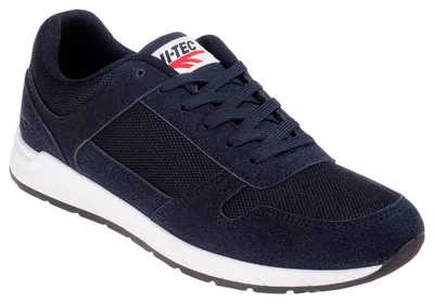 Productafbeelding van Hi-Tec - Heren sneakers "Benari", suède IG660 (maat 44,5 EU) (marineblauw/wit)