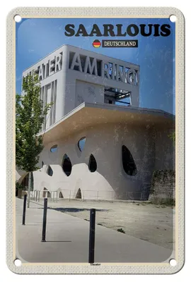 Produktbild von Blechschild Städte Saarlouis Theater Architektur Deko 12x18cm Schild