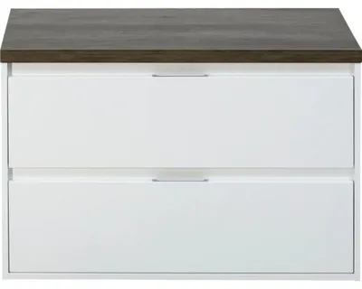 Produktbild von Sanox Waschtischunterschrank Porto BxHxT 90 x 59 x 50 cm Frontfarbe weiß hochglanz glanz