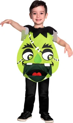 Obrázok produktu pre Strašidelná tunika pre deti Halloween kostým zeleno-čierna 3-4 roky (94-104 cm)