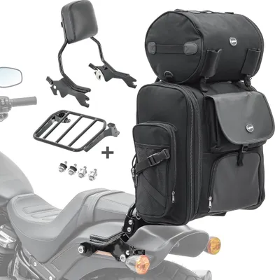Produktbild von Sissybar + Hecktasche für Chopper / Custombikes / 114 18-25 R1 mit Gep