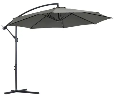 Immagine prodotto di Ombrellone da Giardino Decentrato Ø300x250 cm in Acciaio e Poliestere Grigio