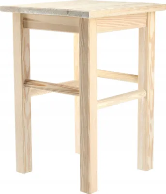 A plain studio shot of a wooden stool.
