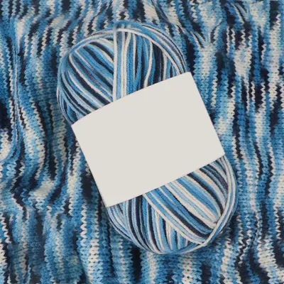 Produktbild von 5 x 50g Handstrickgarn Farbverlauf Acrylgarn zum Stricken Häkeln Blau