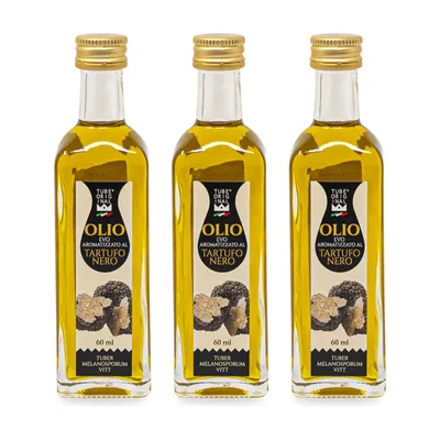 Produktbild von TubeORIGINAL Natives Olivenöl extra aromatisiert mit schwarzem Trüffel – 3er-Pack (3 × 60 ml)