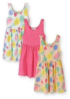 Produktbild von Minoti Kleid Baumwolle ärmellos Weiß Gr. 116 für Mädchen