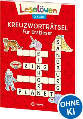 Produktbild von Leselöwen Kreuzworträtsel für Erstleser. 2. Klasse (Rot)