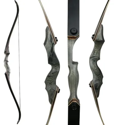 Productafbeelding van Recurveboog, 60 inch, demontabel, langboog, 30-50 lbs, voor rechtshandigen, houten booghandvat, geschikt voor jagen en sport