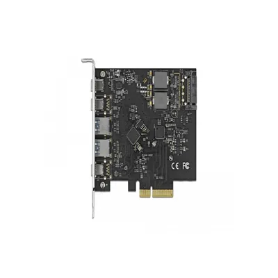 Produktbild von Delock PCI Express x4 Karte zu 3 x USB Type-C + 2 x USB Typ-A - SuperSpeed USB 10 Gbps