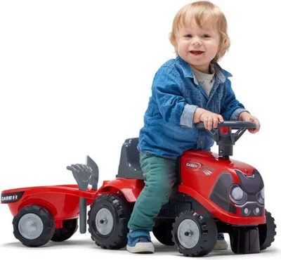 Immagine prodotto di FALK Trattore Baby Case IH Ride-On rosso con rimorchio + offerta speciale a partire da 12 mesi