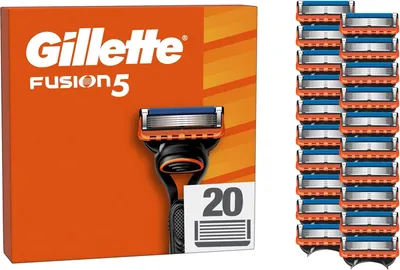 Produktbild von Gillette Fusion5 20 Ersatz Rasierklingen Schmierstreifen Razor Shaving Kit