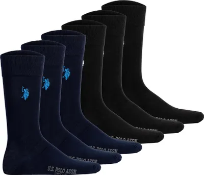 Produktbild von U.S. POLO ASSN. Herren Socken, 6er Pack - Business-Socken, Logo, Baumwoll-Mix Schwarz/Marine 39-42