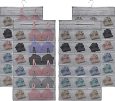 Produktbild von Kleiderkastenorganizer für Unterwäsche und Socken - 2 Stück doppelseitige Aufbewahrungstasche mit 30 Fächern