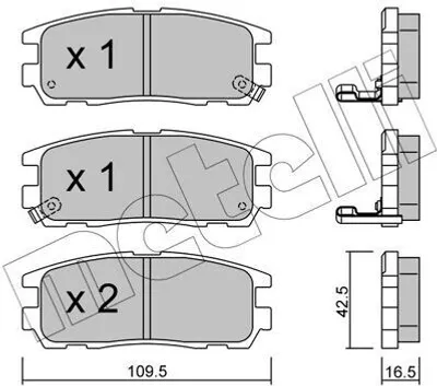 Produktbild von METELLI Bremsbeläge Satz Hinten Bremsklötze für OPEL Frontera B SUV (U99) 22-0358-0